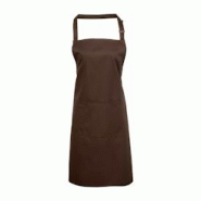 Tablier marron avec poche - Apron Premier - Taille unique - Polyester/Coton sergé - Réf. 3701184506179 Tablier marron avec poche - Apron Premier - Taille unique - Polyester/Coton sergé - Réf. 3701184506179