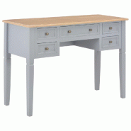 VidaXL Bureau Gris 109,5 x 45 x 77,5 cm Bois Modèle Atlas Frame - gris 280070