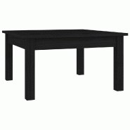 VidaXL Table basse Noir 55x55x30 cm Bois massif de pin Modèle Cosmo Pro - 814233