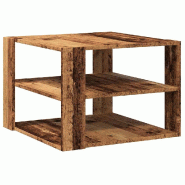 VidaXL Table basse vieux bois 58x58x40 cm bois d'ingénierie Modèle Cristal Moderne - 856496