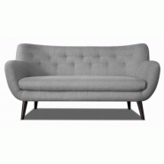Canapé 3 places design en tissu gris clair axelle