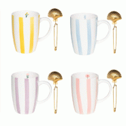 Coffret infuseur Bandol 40 cl (1 modèle aléatoire  -  Multicolore Rectangulaire Porcelaine Table Passion 9.00x12.00 cm - multicolore porcelaine 3106