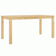 Décoshop26 - Table de salle à manger cuisine design simple 160 x 80 x 75 cm bois massif de pin couleur chêne DEC036898 - Bois massif 3000261458883