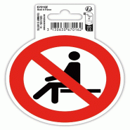 Exacompta Signalisation adhésive Interdit de s'assoir, rouge/blanc/noir - rouge 67016E