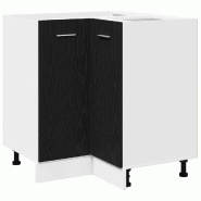 Helloshop26 - Armoire suspendue moderne avec étagère rangement 75,5 x 75,5 x 80,5 cm en bois d'ingénierie chêne noir 02_0051967 - noir Bois massif