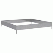 Helloshop26 - Jardinière bac lit surélevé plantes fleurs terrasse jardin de jardin 100 x 100 x 18,5 cm acier inoxydable Argent 02_0039260 - 3000218 Helloshop26 - Jardinière bac lit surélevé plantes fleurs terrasse jardin de jardin 100 x 100 x 18,5 cm acier inoxydable Argent 02_0039260 - 3000218