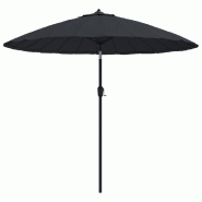 Helloshop26 - Parasol d'extérieur avec mât en aluminium 270 cm noir 02_0008222 - 3000439747764