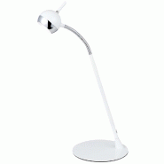 Lampe à poser blanc/chrome rufio, led inclue 1x 5,7w , ip20, 230v ac, classe ii