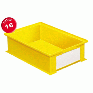 Lot de 16 caisses plastiques cp 16.2 litres jaunes_0