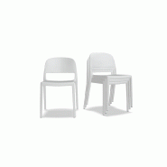 Lot de 4 chaises BLENDY - blanc
