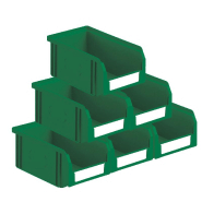 Lot de 54 bacs à bec plastique 3.8l vert_0