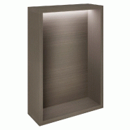 Présentoir Cage noyer foncé avec LED 38,4x14,5x56cm
