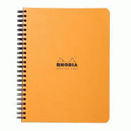 RHODIA Lot de 5 Meeting Book Classic orange 16x21, 160p./80 feuilles microperforées 80 g/m² reliure intégrale, pré-imprimé - 3037921934180