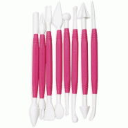 Scrap Cooking SCRAPCOOKING Lot de 8 outils / 16 fonctions pour pâte à sucre - 035-1040322