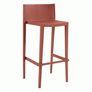 Tabouret FLORIA en polypropylène style moderne pour extérieur - TIGAONE - rouge 3701680300721