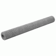 Vidaxl grillage pour volière acier galvanisé 25x1,2 m argenté 143328