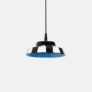 Zafferano Circus Suspension LED Design Artisanal en Céramique Bleue Ø24 cm avec Source Lumineuse 8W 3000K Haute Efficacité CRI 90 Modèle Intérieu