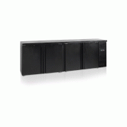 Arrière-bar 4 portes pleines - noir - 605 litres - CBC410 - Fabriqué en Europe - Normes C.E._0