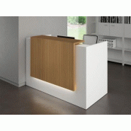 Borne d'accueil compacte Z2 - Officity - 146, Noyer canaletto, Blanc_0