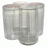 BOUCHONNERIE JOCONDI Pack 4 confituriers 645ml couvercle décor fruits - 035-1059540