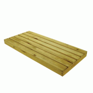 Caillebotis pin teinté rectangle 62,5x28x4cm - par 6