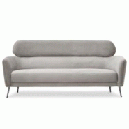 Canapé 3 places moderne avec haut dossier Damigal Tissu doux Gris taupe - gris 3327480077047 Canapé 3 places moderne avec haut dossier Damigal Tissu doux Gris taupe - gris 3327480077047