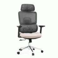 Chaise de bureau / Chaise pivotante Ergomy Pro en tissu maillé / Assise en tissu gris foncé / beige hjh OFFICE - gris polyester 670696 Chaise de bureau / Chaise pivotante Ergomy Pro en tissu maillé / Assise en tissu gris foncé / beige hjh OFFICE - gris polyester 670696