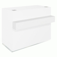 Comptoir Cage blanc repose sac blanc 1 tiroir 2 tablettes 120x60/76x93cm