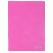 Exacompta Lot de 10 Protège-documents A4 100 vues OPAK, polypro coloris rose - matière synthétique 88527E