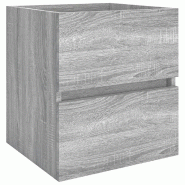 Helloshop26 - Armoire d'évier murale de rangement design épuré 41 x 38,5 x 45 cm en bois d'ingénierie gris 02_0048231 - gris Bois massif 3000235173958