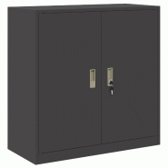 Helloshop26 - Armoire de rangement moderne design industriel bureau 90 x 40 x 90 cm en acier laminé à froid noir 02_0054815 - noir acier 3000238673547