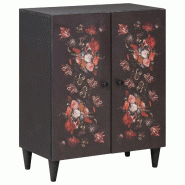 Helloshop26 - Armoire de rangement moderne design minimaliste 60 x 33 x 75 cm style chic en bois de mangue multicolore 02_0057854 - Bois massif 300024