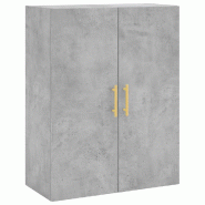 Helloshop26 - Armoire murale design pratique rangement élégant 69,5 x 34 x 90 cm en bois d'ingénierie gris béton 02_0048578 - gris Bois massif 300