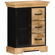 Helloshop26 - Buffet bahut armoire console meuble de rangement 75 cm bois de manguier massif 4402255 - Bois massif 3001407388316