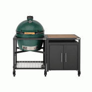 Pack XL - Table modulaire + Meuble placard avec plateau acacia - Egg - ConvEGGtor - 3 lots de 2 roues - Big Green Egg - 0615402635158