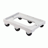 Socle 6 roues - pour bacs et caisses 60x40 cm et 40x30 cm - 61.3x41.4x13.5 cm - Fabriqué en France