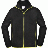 Veste en polaire pour homme taille L noir/limette 100 % PES TERRAX Veste en polaire pour homme taille L noir/limette 100 % PES TERRAX