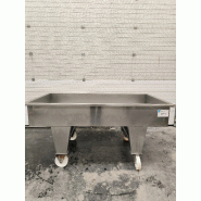 Bac en acier inoxydable 650 litres - référence : C13919 - C13920 - C13921 - Sortie latérale NW50 - Sur roues Bac en acier inoxydable 650 litres - référence : C13919 - C13920 - C13921 - Sortie latérale NW50 - Sur roues