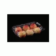 Bacs alimentaires - barquettes plastique pet 6 fruits/ 1kg couvercle attenant