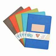 Clairefontaine Lot de 10 Carnet 1951 A5, 96p./48 feuilles 90 g/m² piquées, coloris assortis, ligné 8mm - 3329681951362
