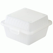 Contacto Boîte à hamburgers Eco-Takeout 12,5 x 13 x 8 cm, blanc - blanc plastique 1105/120_0