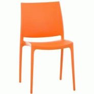 Décoshop26 - Chaise de jardin en plastique orange design simple empilable 10_0000833 - 3000731669603 Décoshop26 - Chaise de jardin en plastique orange design simple empilable 10_0000833 - 3000731669603