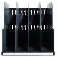 Exacompta MODULOTOP trieur vertical avec 5 intercalaires Office gris lumière/gris souris - gris plastique 390740D