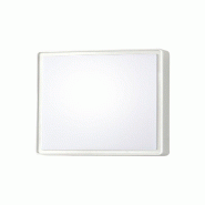 Fabas Luce Applique Murale Et Plafonnier Oban Ip65 Blanc En Polycarbonate, Douille E27, Max 42W, Idéal Pour Intérieur Et Extérieur, Robuste, Code 3