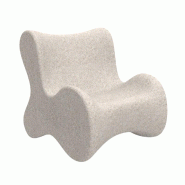 Fauteuil lounge in & out PAL - écru granit