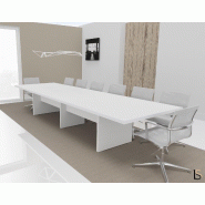 Grande table de réunion rectangulaire TAK - Mobel Linea. - Non, Blanc, 400_0