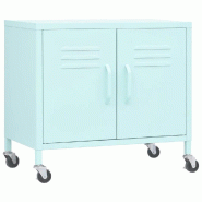 Helloshop26 - Armoire de rangement mobile pratique avec étagère réglable 60 x 35 x 56 cm en acier menthe 02_0046899 - acier 3000234487445