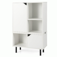 Helloshop26 - Bibliothèque empilable meuble de rangement 60 x 30 x 96,5 cm avec étagères ajustables moderne en bois d'ingénierie 20_0020080 - 3000