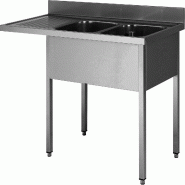 ITALCONCEPT L2G Plonge Inox 304 Soudee, Encastrement Lv Bac Droite 850mm x 1800mm x 700 mm - 3616350006004