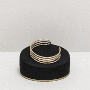 Présentoir bracelet velours noir et or 9,5x7,5x4 cm
